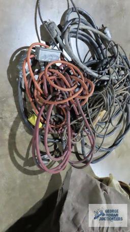 Lot of extension cords and etc