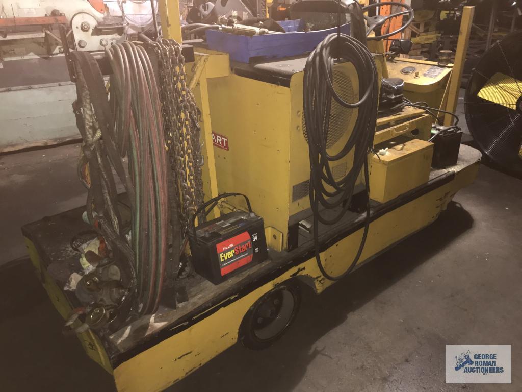 KALAMAZOO WELDING CART, MODEL 2500B4EE, WITH HOBART 300-AMP WELDER