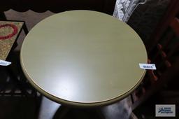Painted green pedestal table