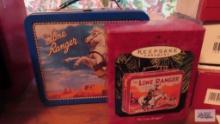Hallmark keepsake ornament of the Lone Ranger lunchbox and Lone Ranger lunchbox