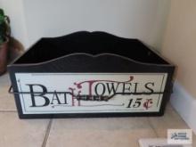 Bath towels...container