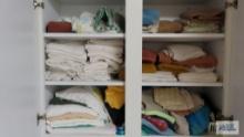 Lot of towels, washcloths, and linens