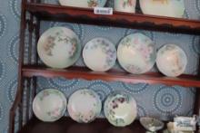Vintage hand painted floral plates ...