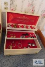 Jewelry box with earrings
