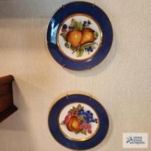 Four Thornberry's fruit plate wall hangings