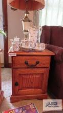 Two Winners Only Incorporated oak finish end tables