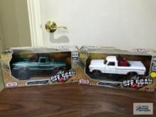 (2) MOTOR MAX 1979 FORD F-150 DIE CAST METAL AND PLASTIC TRUCKS. SEE PICTURES.