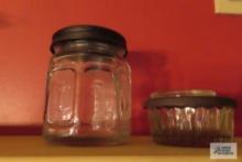 lotions jar and small covered jar with lid