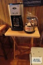 Cuisinart stainless steel coffee maker and maple stand