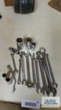 Lot of Snap-on, Proto, and Mac Tools wrenches. Snap-on sockets, Proto and SK sockets