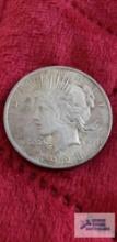 1928 Peace one dollar coin