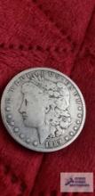 1889 Morgan one dollar coin