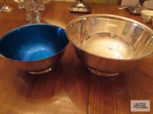 Gorham and blue lined bowls