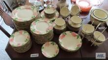 Franciscan Ware China, service for 14 plus extra bowls, Desert Rose pattern