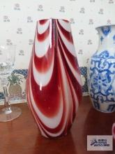 Handmade art glass vase