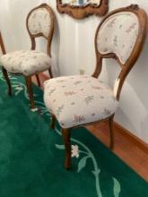 Wood cushioned hall chairs
