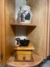 Cookie jar & decorative coffee grinder Kitchen decor