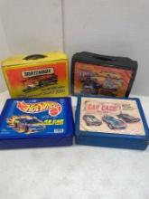 Matchbox and Hot Wheels Carrying Cases w/ Assorted Toy Cars