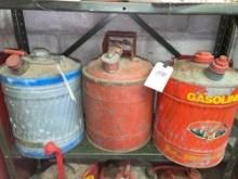 Antique Gas Cans 3- 5 gallon