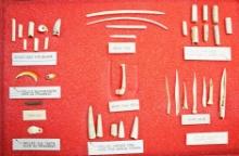 Group of assorted artifacts recovered at the Riker Site, Tuscarawas Co. Ohio.