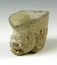 Beautifully carved 2 1/4" long x 2" tall Jade medicine cup. Recovered in Southeast Asia.