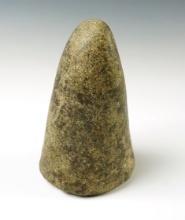 Well polished 4 3/16" Pestle found near Columbia City, Whitley Co., Indiana.