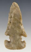 2 9/16" E-Notch Thebes Bevel made from Flint Ridge Flint. Classic style.  Belmont Co., Ohio.