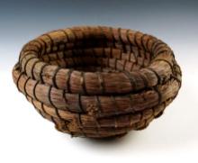 Vintage 8 1/4" wide by 5" tall Coil Pine Needle Basket