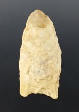 1 5/16" Arkabutla made from a cream colored chert. Found in Southern Arkansas.