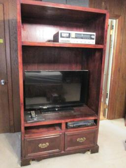 Wood Entertainment Armoire with Two Drawers