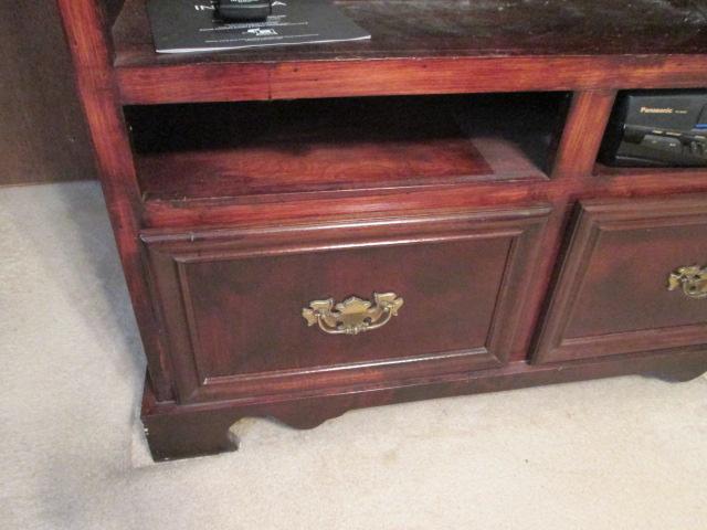 Wood Entertainment Armoire with Two Drawers