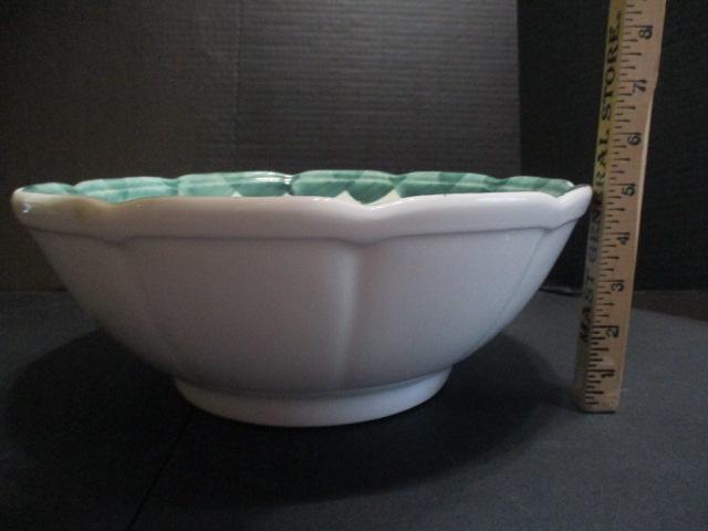 Italian Pottery Bowl, Mold, Strainer Ladle, Oval Tray and Dish