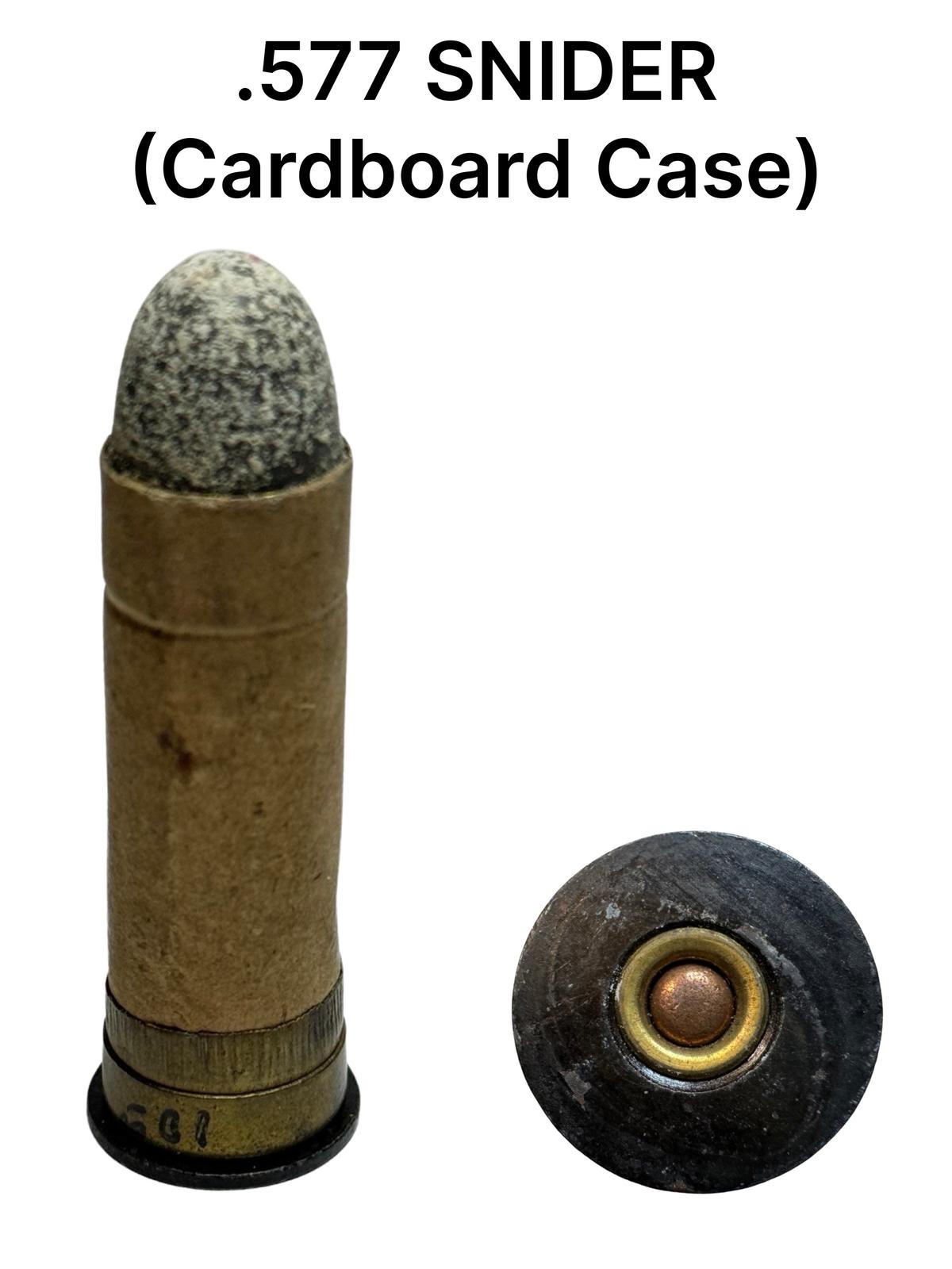 .577 SNIDER Cardboard Case Cartridge