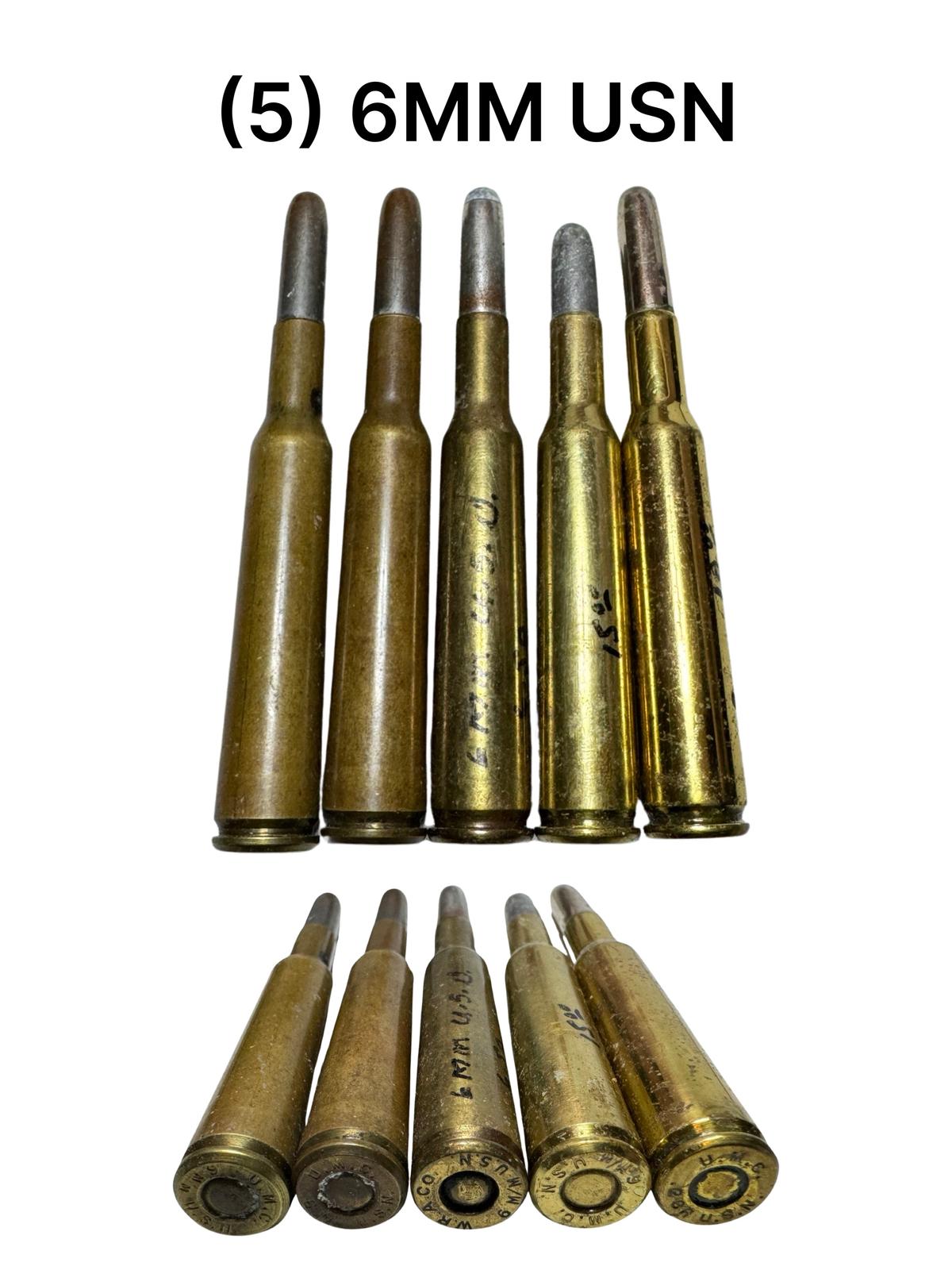 (5) 6mm USN Cartridges