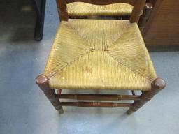 Set of 3 Ladder Back Chairs with Rush Seats