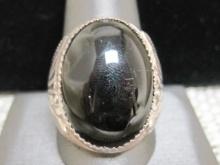Men's Sterling Silver and Black Onyx Ring