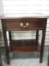 Stickley Mahogany Side Table with Drawer