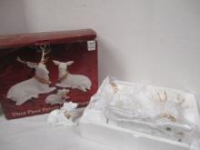 Porcelain Deer Family in Box
