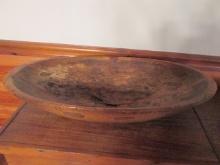 Primitive Antique Large Oval Wood Dough Bowl