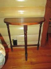 Small Solid Wood Demi Lune Table