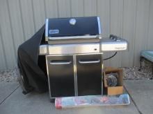 Weber Genesis Gas Grill with Side Burner, Propane Tank and Cover