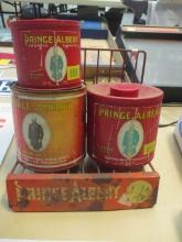 Vintage "Prince Albert" Metal Wire Store Display and Three Empty