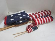Lot of USA Flags - Various Sizes