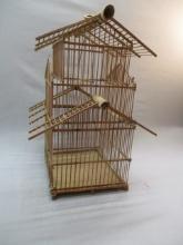Large Bamboo Bird Cage 15"w X 21 1/2"h