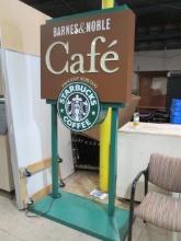 Illuminated "Barnes & Noble Cafe Serving Starbucks Coffee" Double Sided