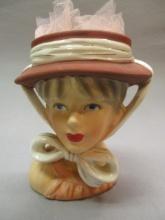 5 1/2" Relpo Vintage Lady Head Vase K-1765
