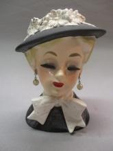 5 1/2" Enesco "Bonnet Belles" Vintage Lady Head Vase
