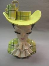 "Rare" 11" Betty Lou Nichols "Floralbell" Lady Head Vase