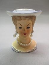 3"  1950's Lady Head Vase Made in Japan