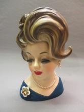 10" Napcoware Vintage Lady Head Vase